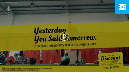 Digital signage video display for gym