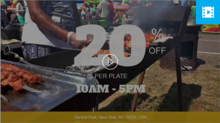 Offer video menu a open restaurant