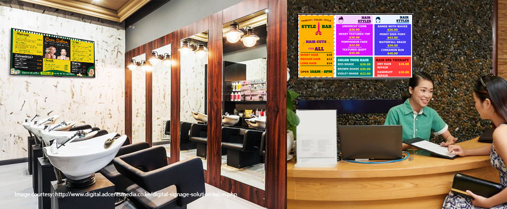 Sign Menu offers the best Salon templates for your digital screens