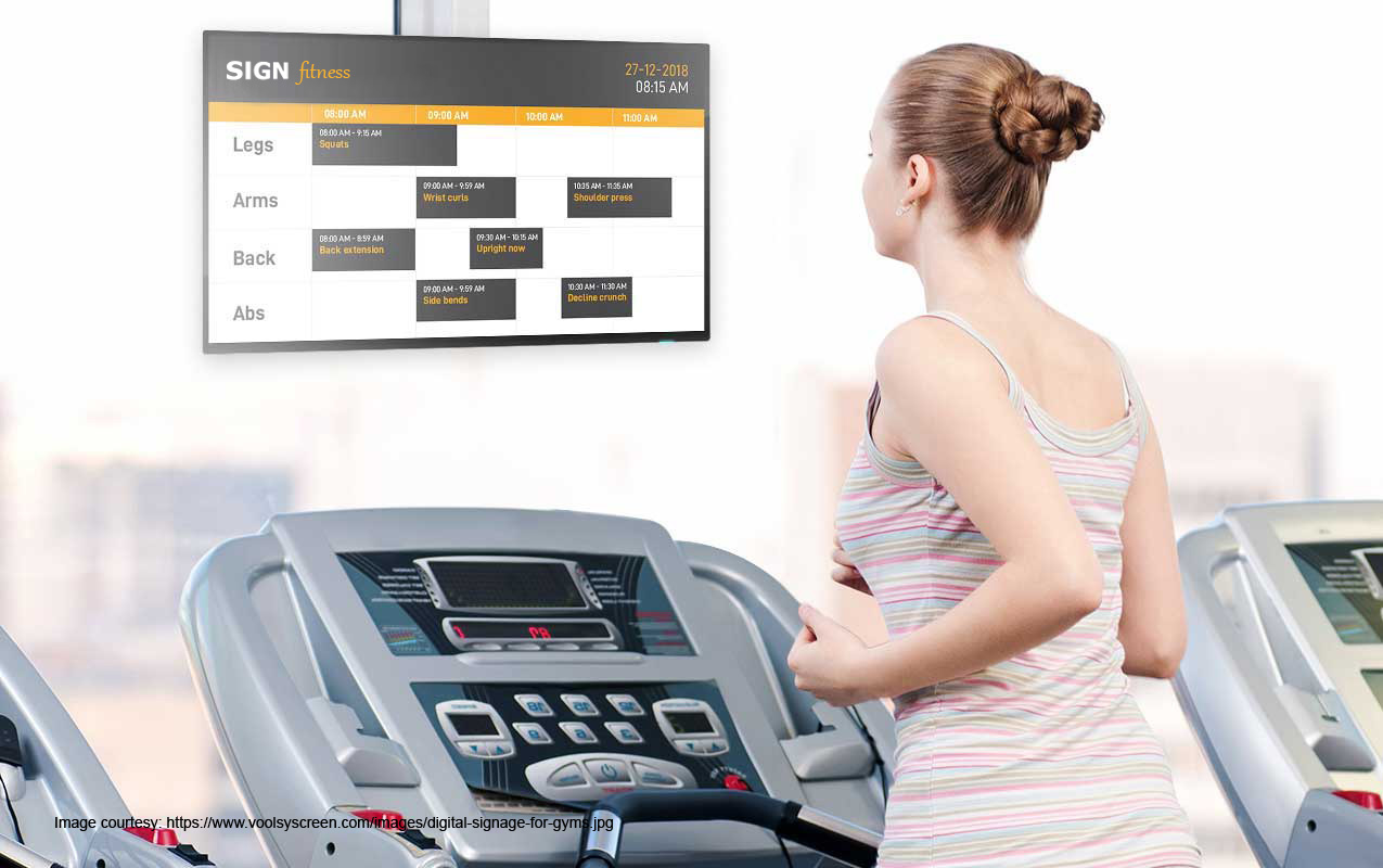 Digital signage for gyms to increase business