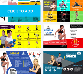 Import signage template from gallery for gym